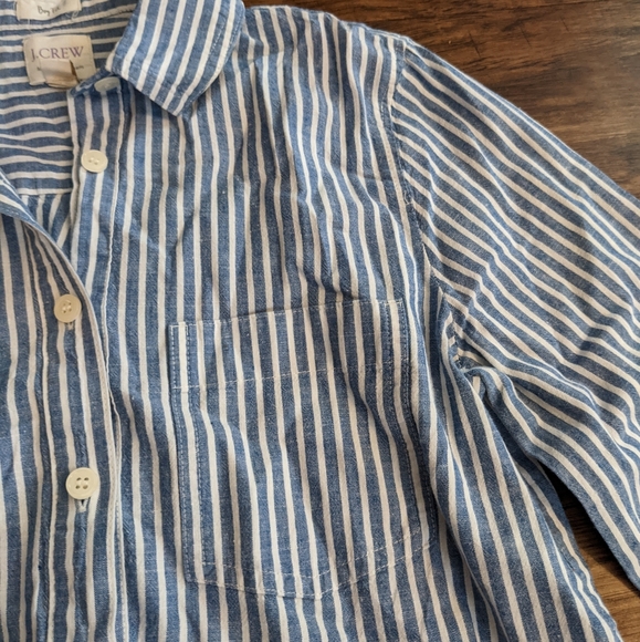 J. Crew Long Sleeve Linen Half Button Down shirt - Picture 3 of 13